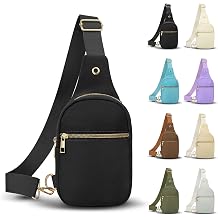 VOROLO Large Sling Bag,Crossbody Bags For Women and Men Cross body Bag, Black Large Sling Bag, 43.3 inches, Large Sling Bag