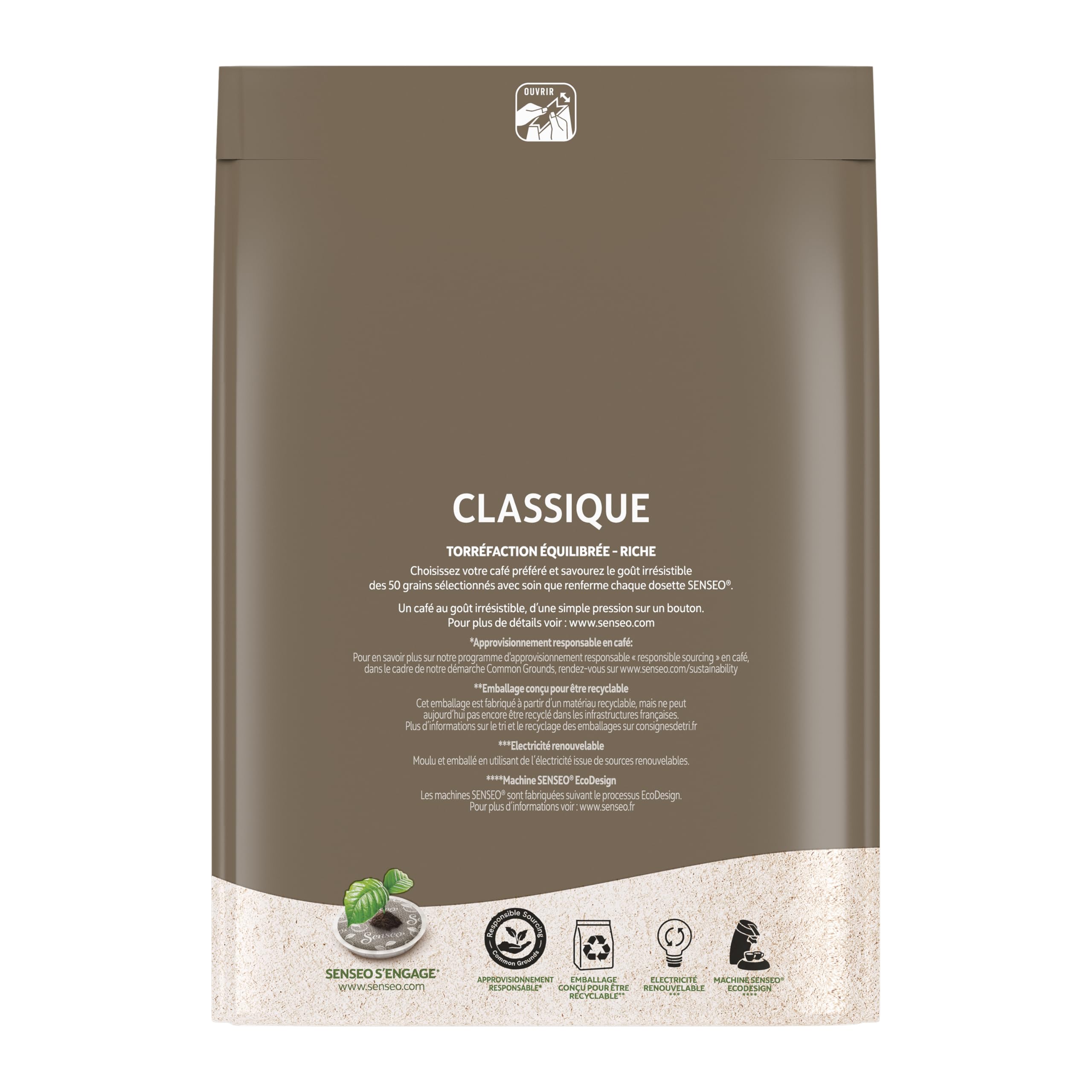 Senseo Classique 400 dosettes café | Lot de 10 x 40 dosettes - Torréfaction équilibrée et riche