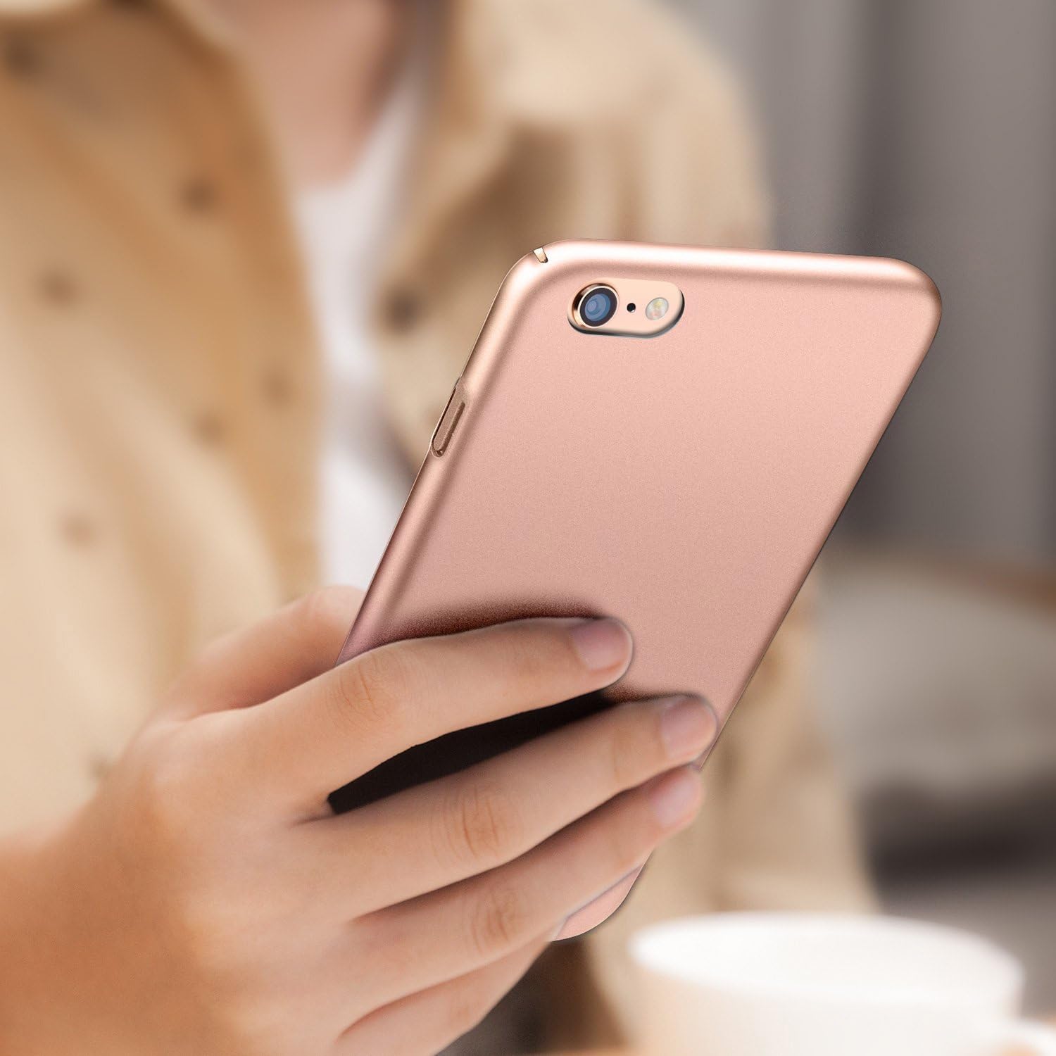 TORRAS iPhone 6S Plus Case, Slim Fit Shell Hard Plastic Full Protective Anti-Scratch Resistant Cover Case for iPhone 6 Plus/iPhone 6S Plus- Rose Gold