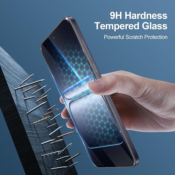 GiiYoon-3 PACK Screen Protector for OnePlus Nord 5 Tempered Glass [HD Full Coverage] [Easy Installation] [Round Edge] [Scratch Resistant] [9H Hardness]