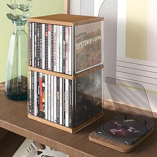 Walnut Finish MDF CD Rack Organizer