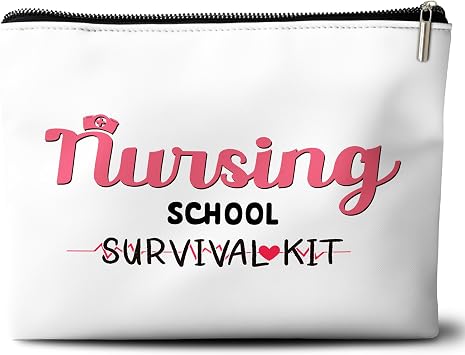 Nurse Gifts for Women Makeup Bag, Nursing School Survival Kit Bag, Nurse Gifts for Nurse Organizer Bag. 10x7 Inches