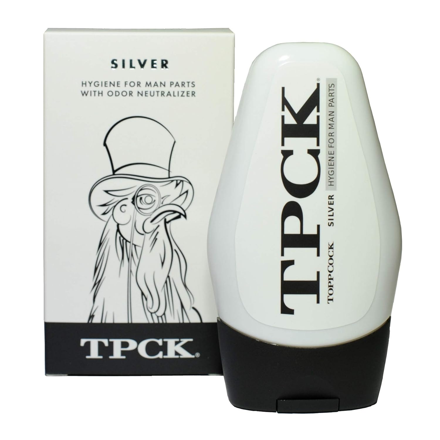TPCK ToppCock Silver Leave-On Hygiene Gel for Man Parts, 90ml Odor Neutralizer, Male Care Moisturizing Body Hygiene (3-Pack)
