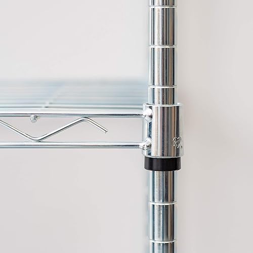 Miniatura 4 de IRIS USA WSU-3T-LD - Estantes de alambre, 3 niveles básicos, color plateado