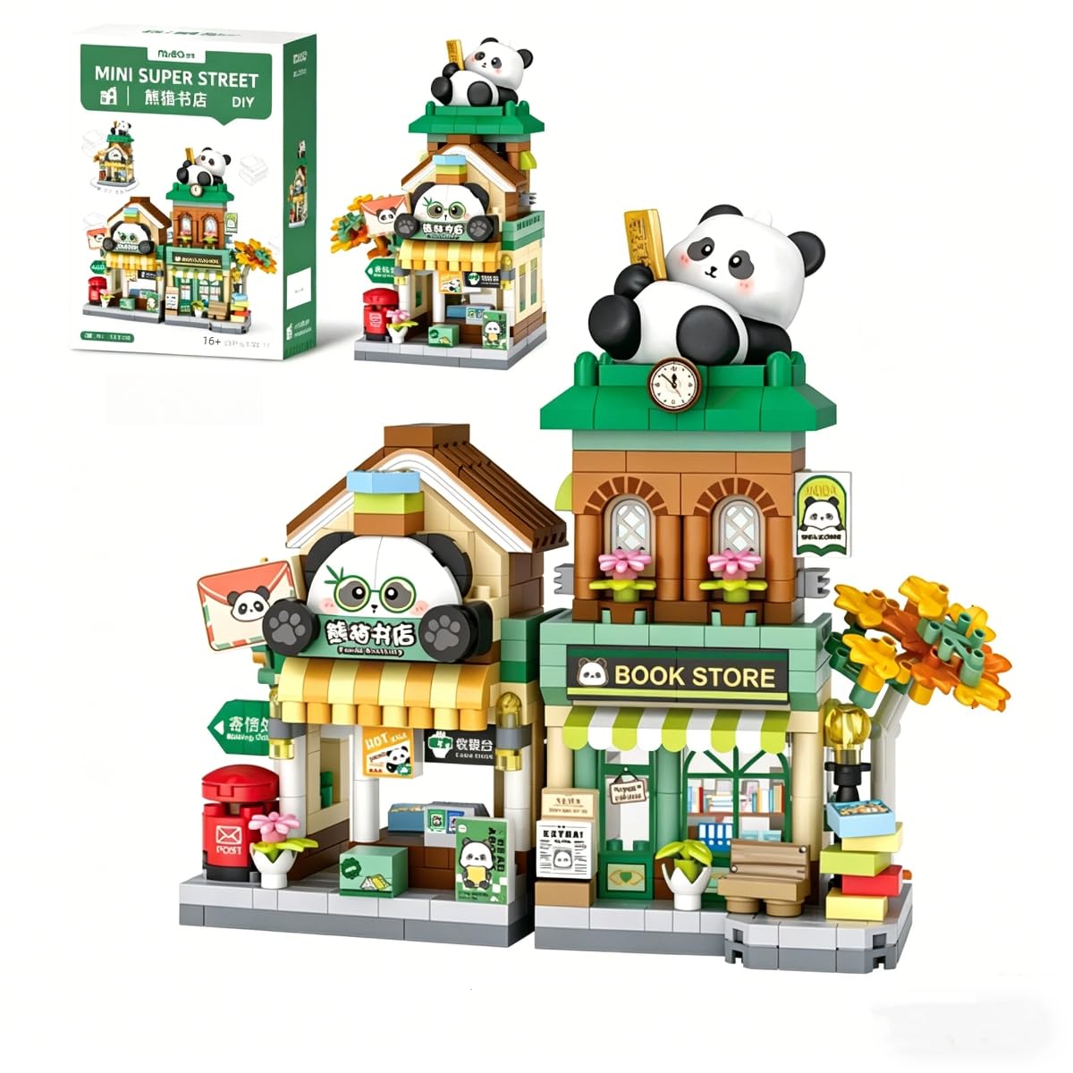 Japanese Street View Shop Building Blocks Set, 600 PCS Cute Rabbit Flower Shop Building Kit, Simulation DIY Animals Architecture Collection Construction Model Set, Gift for Adults, Home Decoration