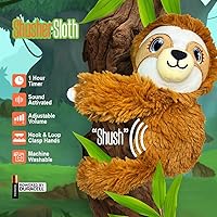 Vista 7 de Baby Shusher Shusher Sloth - Soothing Baby Toy for Sleep, Cry Activated Baby Soother, Stuffed Animal for Babies & Kids, Hush White Noise Sounds