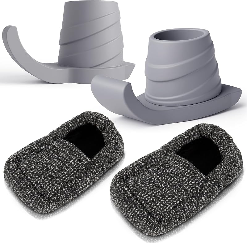 Vive Walker Ski Glides and Covers (4 PCS) - Senior & Elderly Accesories | Folding Walkers - Feet Sliders for Back Legs - Replacement Part, Slides Easily - Gliders for Hardwood Floor & Outdoor Use