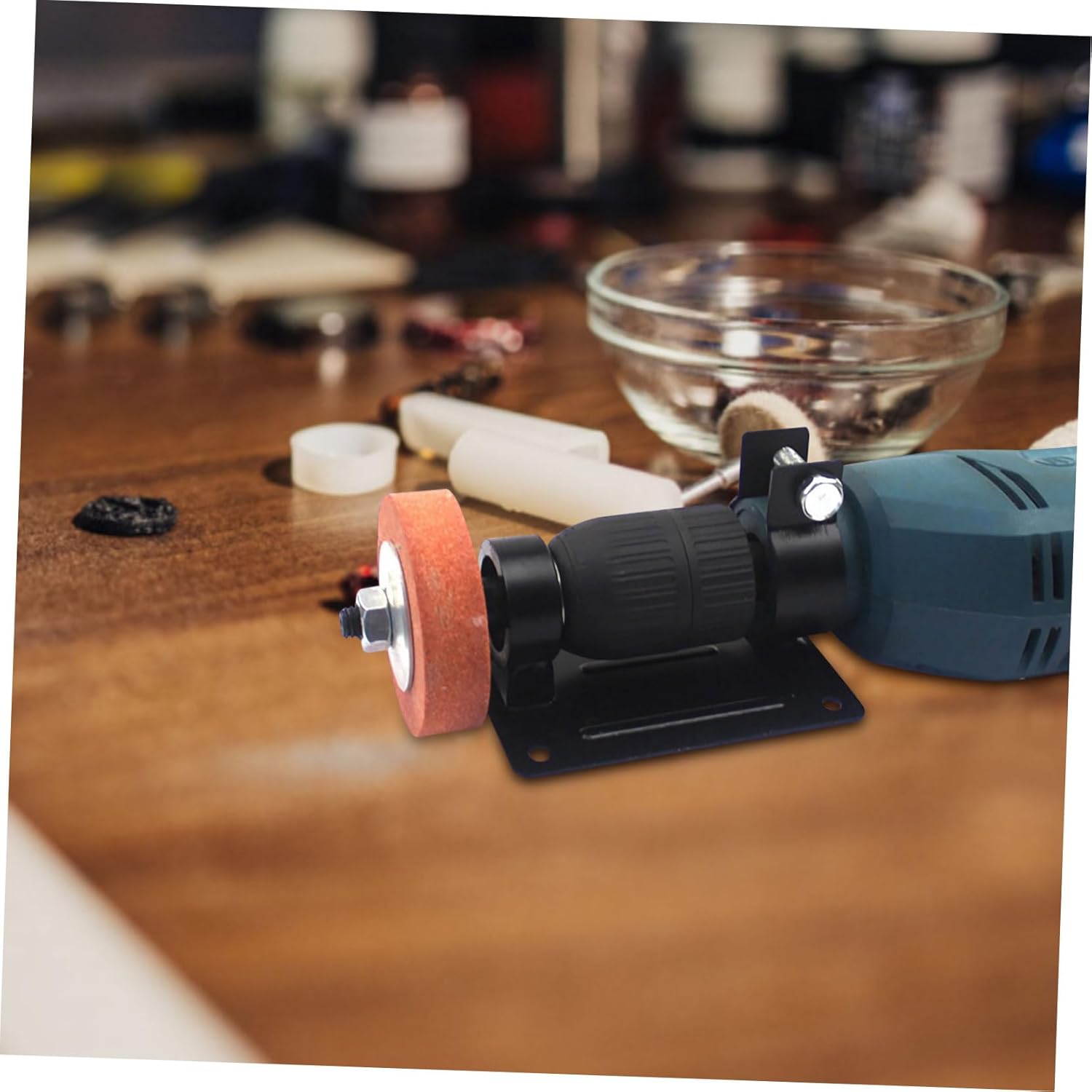 TEHAUX Woodworking Bench Tool Drill Holder Stand Drill Bench Vise Milling Vise Clamp Metal and Grinding Head