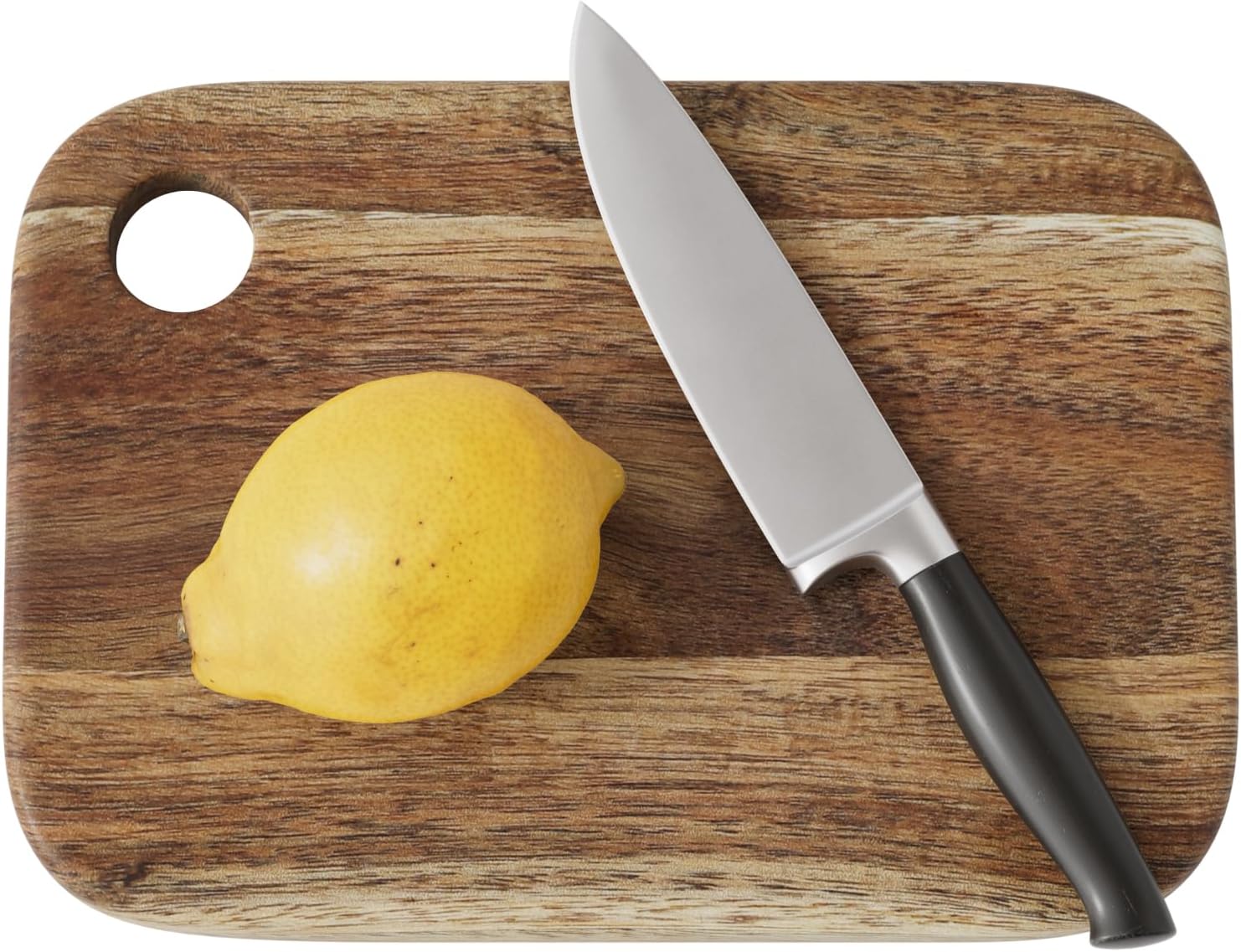 Small Wooden Cutting Board for Kitchen, Mini Wood Cutting Board with Hanging Hole, Wooden Kitchen Prep Board, Small Chopping Board for Fruit Vegetables Meat Bread 8.5" x 6"