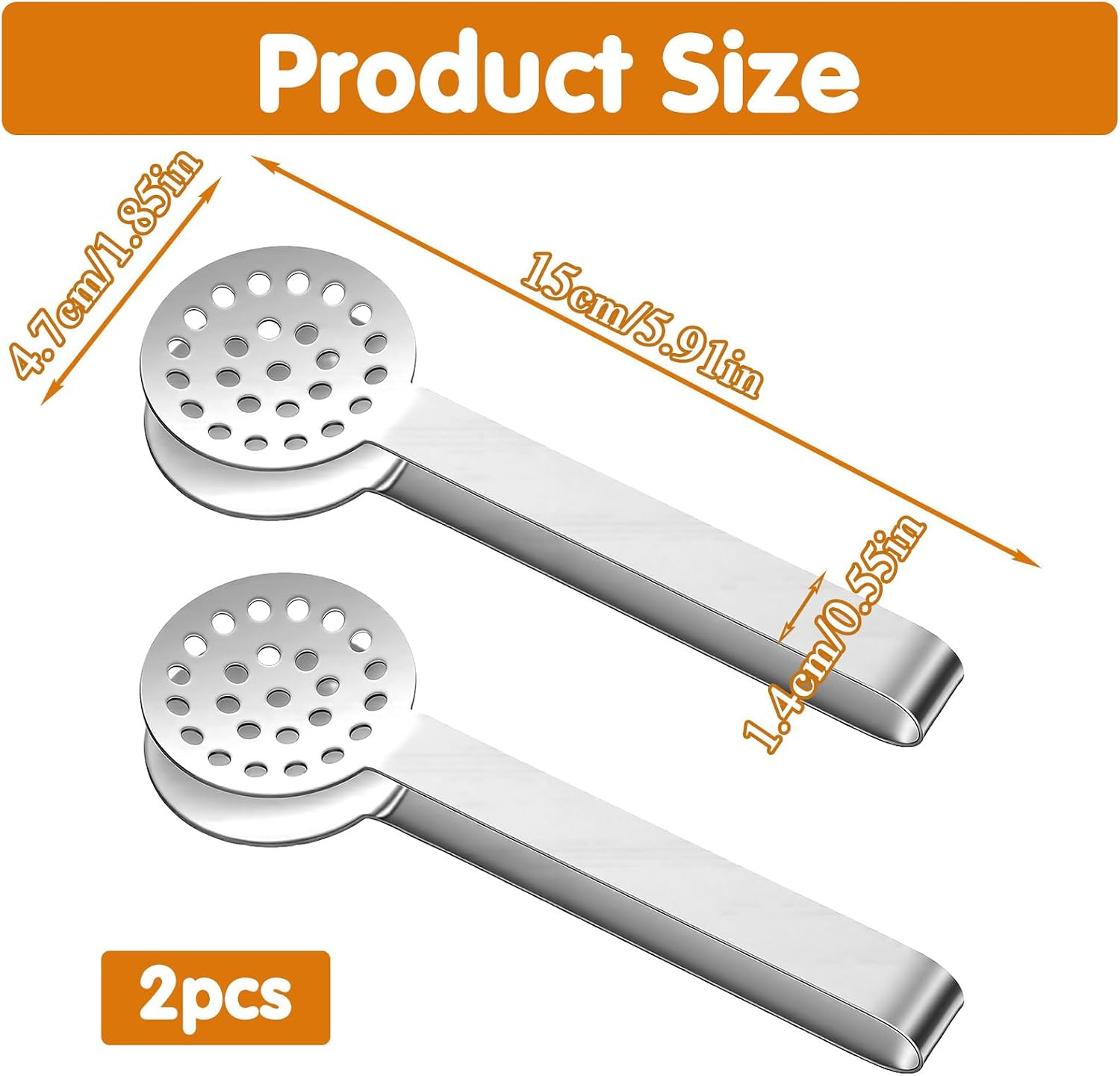 2 Pack Tea Bag Squeezer Stainless Steel Tea Tongs