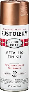 Rust-Oleum 344733 Stops Rust Bright Coat Metallic Spray Paint, 11 Oz, Ro...