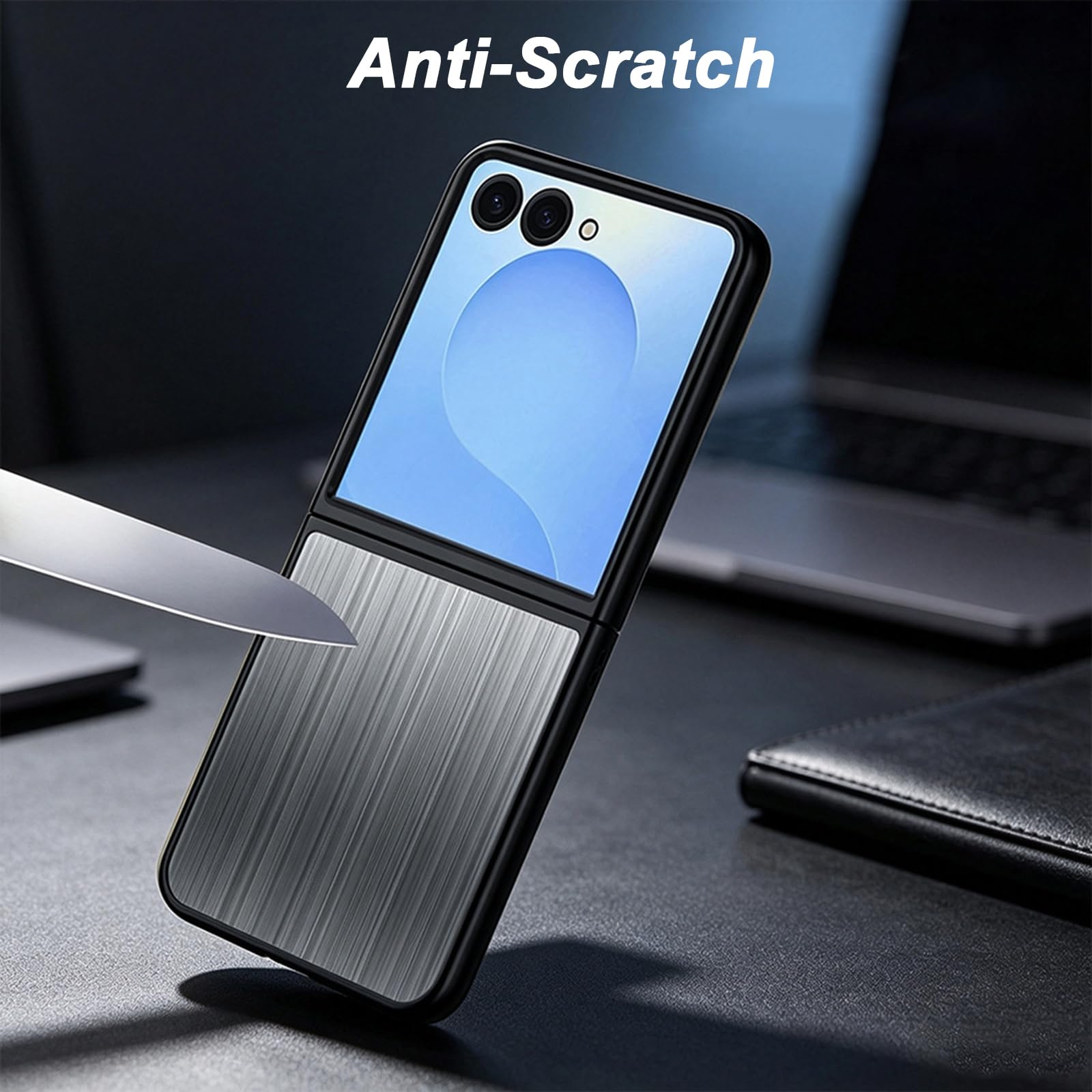 Etui do Samsung Galaxy Z Flip 8, Lekki Luksus Metal Anti-Scratch