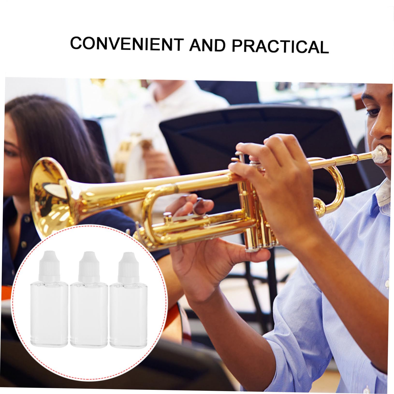 Ipetboom 3pcs Piston Oil for Trumpet Tuba Lubricating Maintenance Oil Reduces Friction for Smoother Performance Extends Instrument Lifespan Easy to Use