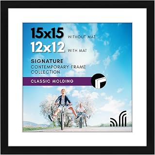 Americanflat 15x15 Picture Frame Black