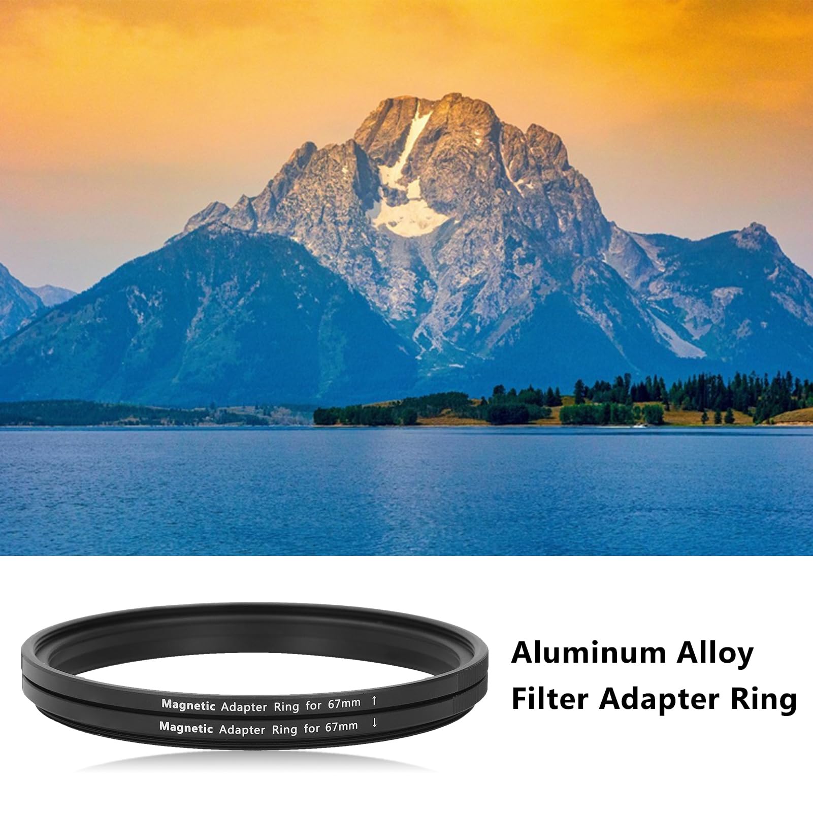 Anello Adattatore Filtro da 67 Mm a 67 Mm, Kit Anello Adattatore Filtro Magnetico a Sgancio Rapido in Lega di Alluminio Pro per Accessori, Filtro Filettato su Filtro Magnetico a