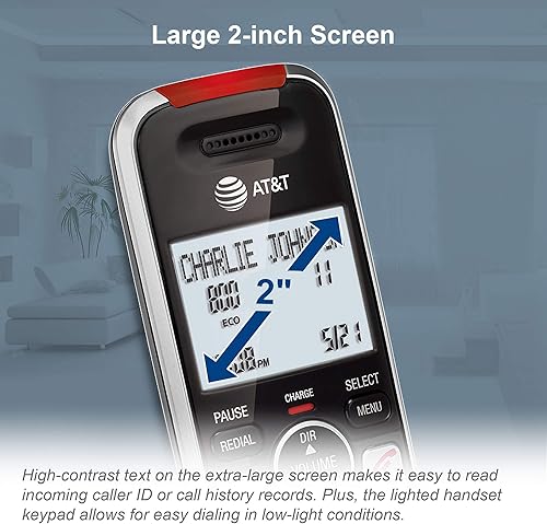 Miniatura 7 de ATT BL102 DECT 60 - Teléfono inalámbrico para el hogar con contestador bloqueo de llamadas anuncio de identificación de llamadas asistencia de audio