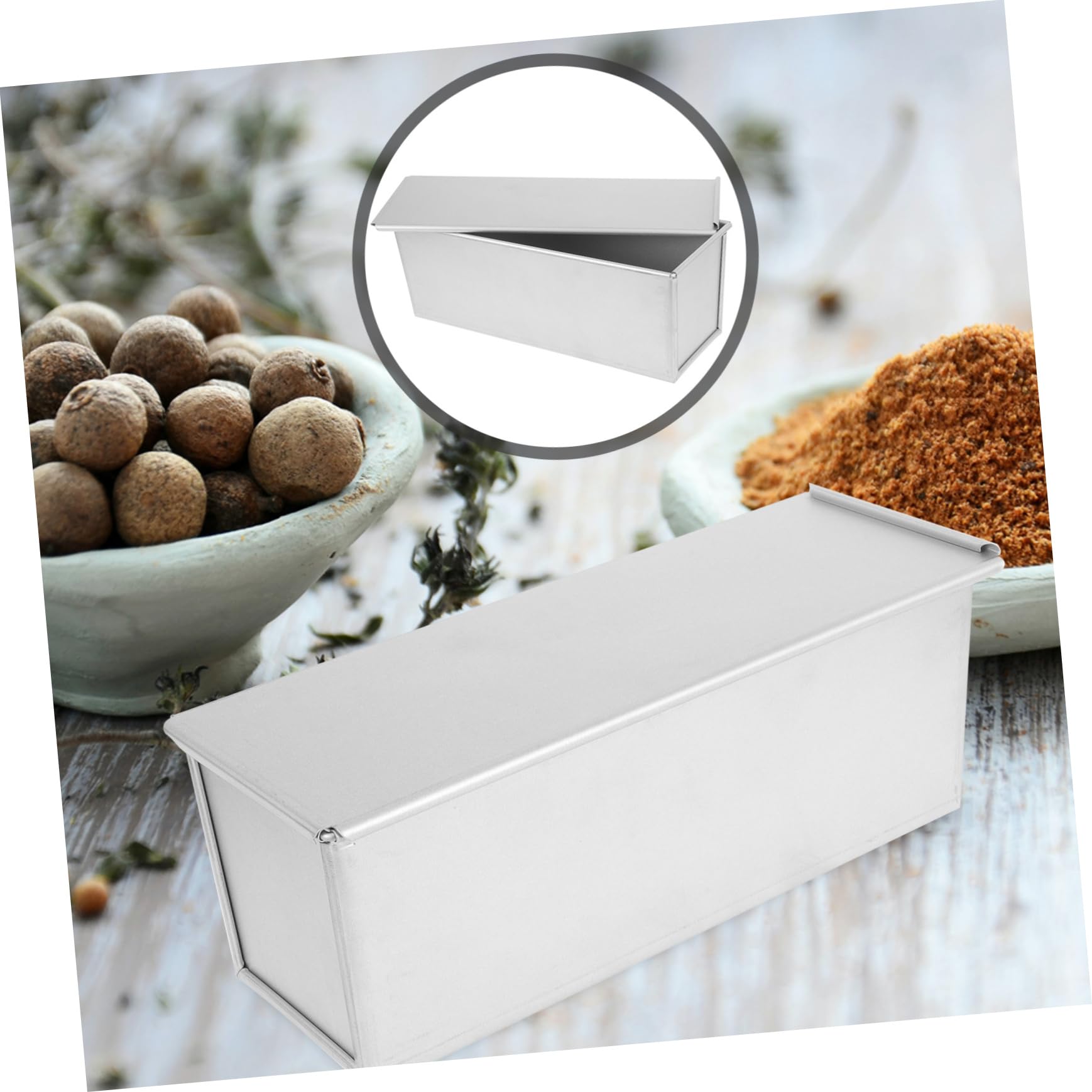 ibasenice Nonstick Bread Baking Mold with Lid Durable Metal Toast Pan for Homemade Sandwiches and Cakes Kitchen Bakeware for Easy Cleanup and Use