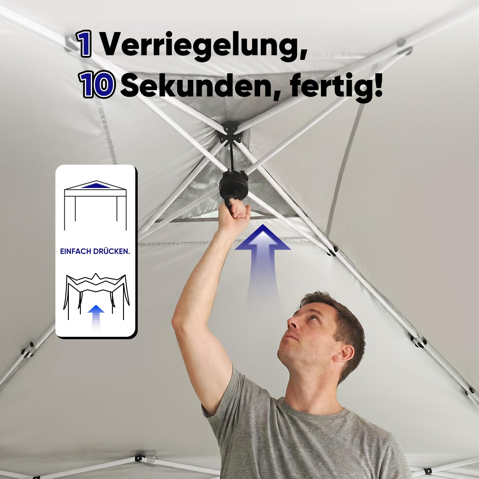 Quictent Faltpavillon 3x3m wasserdicht