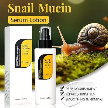 DISAAR Beauty Snail Mucin Serum Lotion Deep Noirishment Repair Firming 250ml