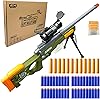 AGM MASTECH AWM Shell Throwing Blaster Shotgun - 20 Official Darts 6 Dart Clips - Removable Stock, Barrel Extensions, Blaster Toy Playset For Boys Children Adults