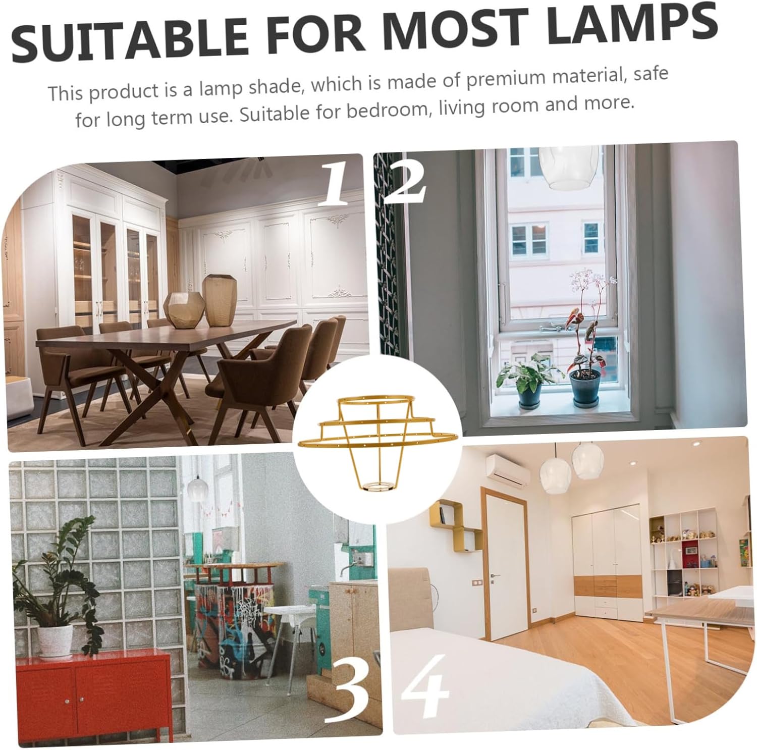 LIFKOME DIY Lamp Shade Frame Metal Ring Support for Custom Pendant Light Design Compatible with Lamp Types for Home Decor and Unique Craft Projects