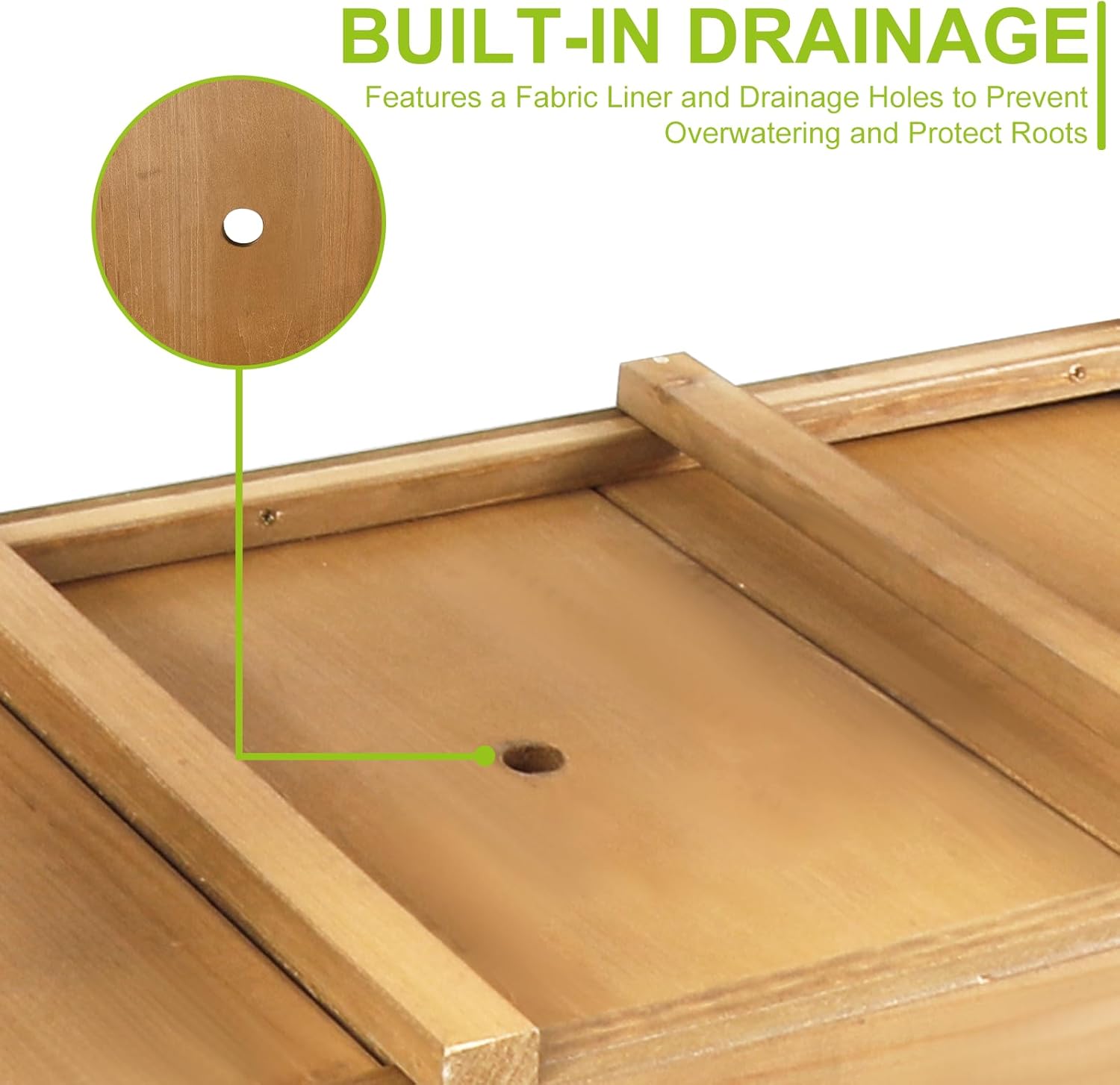 Elevated Wooden Planter Box with Legs - 33.5"x18"x30"