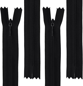 40pcs 21.5 Inch Nylon Invisible Zippers, Bulk Zippers Supplies for Tailor Sewing Crafts Clothes Sewing DIY Crafters Special Black