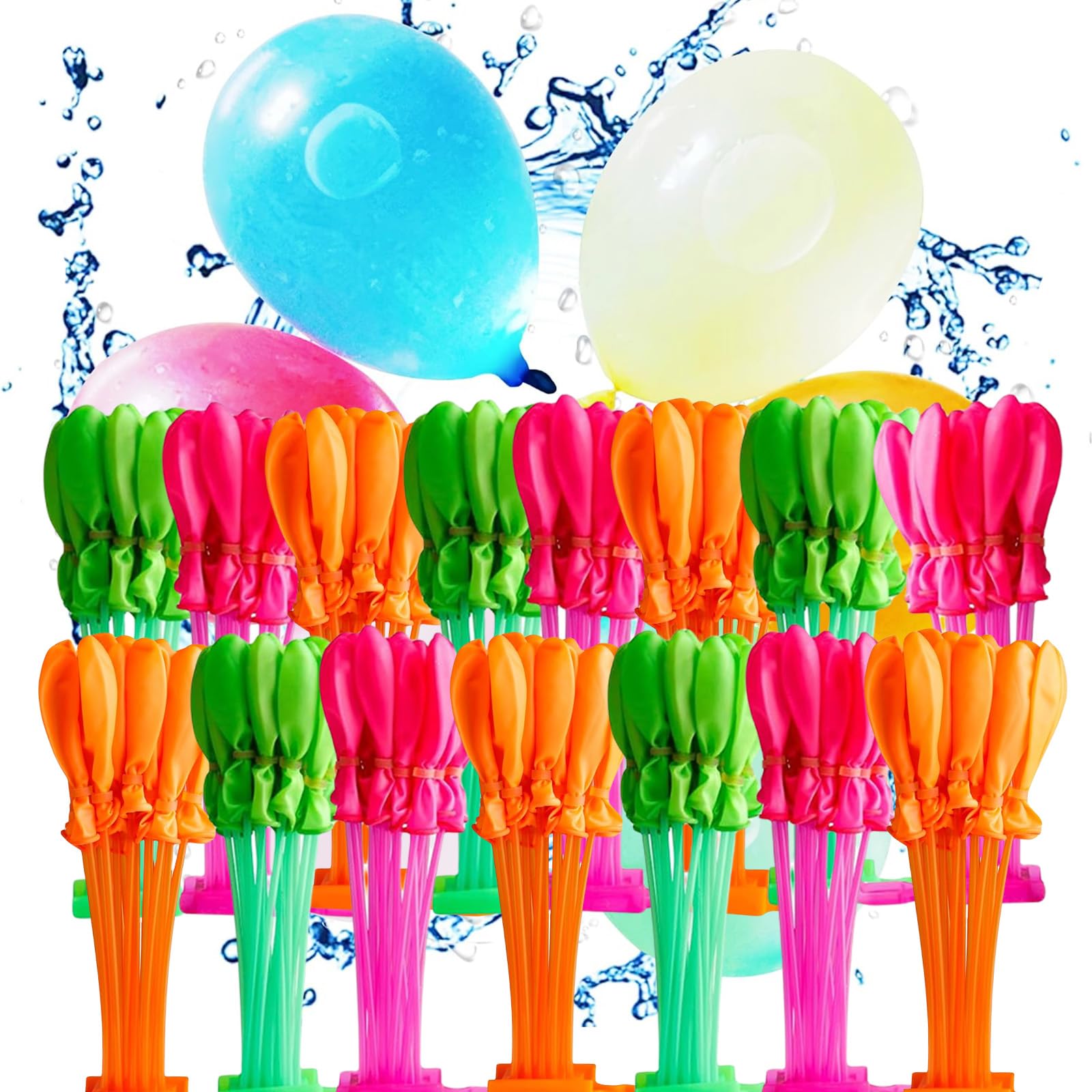 540P Rapid-Fill Self-Sealing Water Balloons Easy to Fill Use,Multicolour Water Balloons Rapid-tying sealing,Summer Fun Splash Water Balls for Outdoor Games,Kid Adult Parties and Backyard Water Fights
