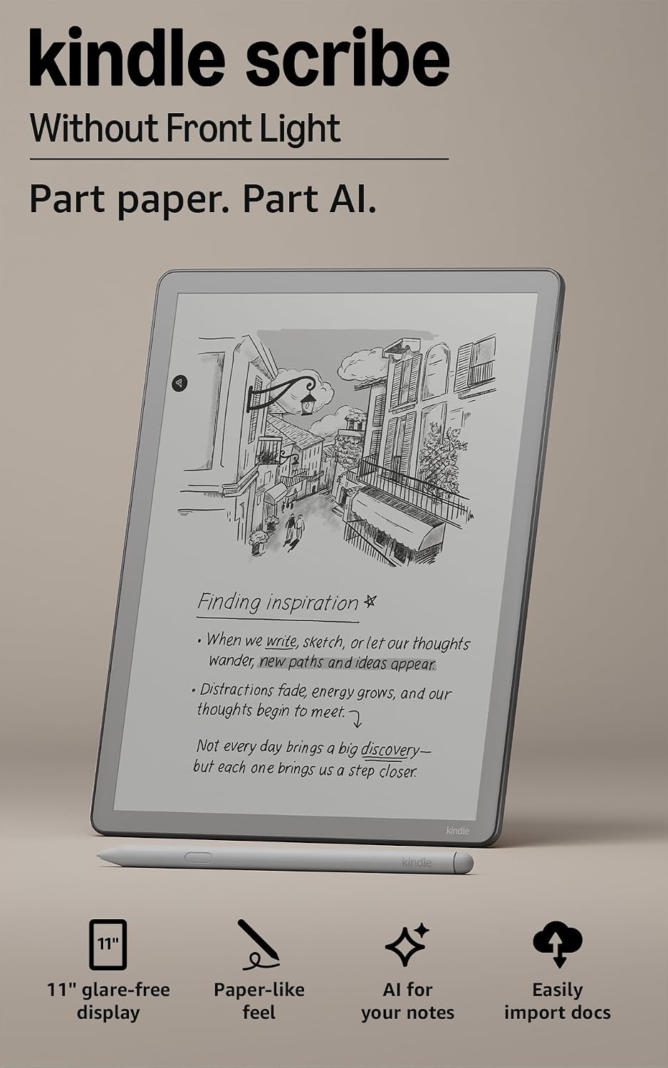 Amazon Kindle Scribe con pantalla de 11" sin luz frontal 16GB miniatura 1