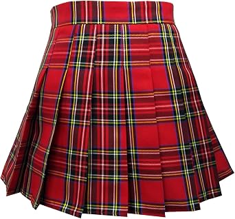 TONCHENGSD Womens High Waist Pleated Mini Skirt Skater Tennis Skirt