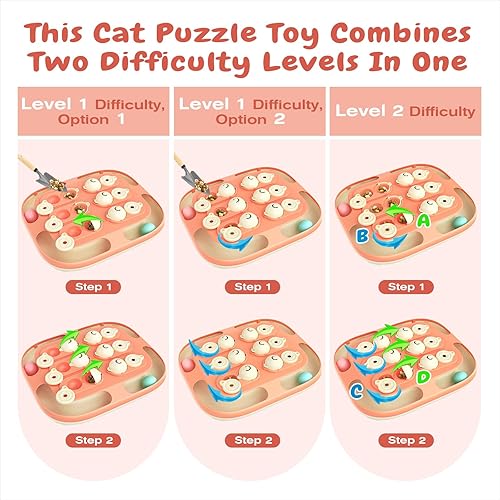 Miniatura 5 de KADTC 2 Ways to Play Large Size Cat Treat Puzzle Toy U.S. Brand & Design Tracking Balls for Indoor Cats Puzzles Feeder Kitten Stimulating Enrichment
