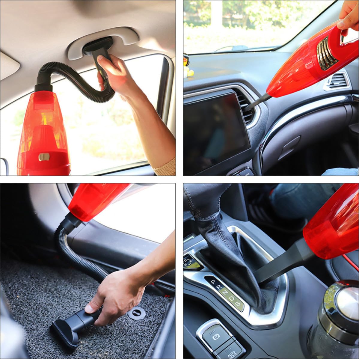 balacoo Aspirapolvere Portatile la Pulizia per Auto senza Fili Ricarica USB, Grande Potenza e Design Ergonomico in Abs