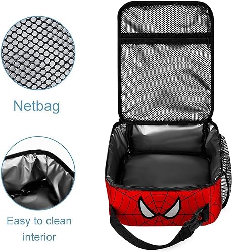 Miniatura 7 de BEETO Super Hero - Lonchera reutilizable con aislamiento de anime, bolsa de almuerzo portátil de gran capacidad para hombres y mujeres, viajes,