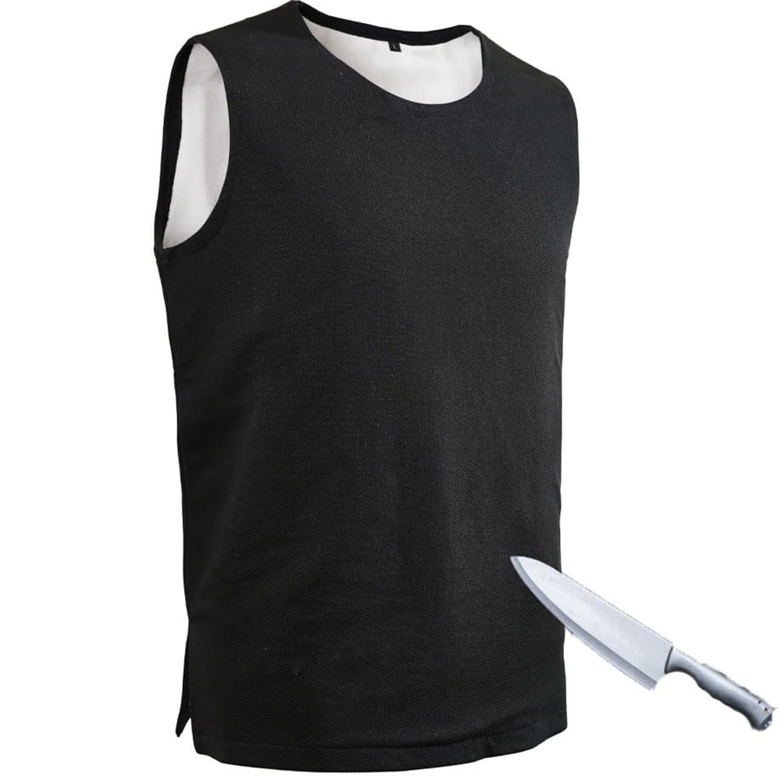 stichhemmende kleidung, polizei stichfeste kleidung, stichschutzweste herren, stichweste herren der Stufe 5, verdeckte, stich schutz weste der persönlichen Sicherheit, Schwarz, 3XL