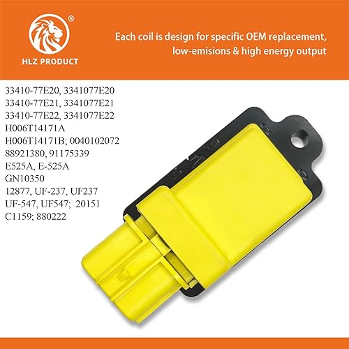 Miniatura 6 de Bobina de encendido de alta calidad H1267A-Y UF237 33410-77E20 UF547 Juego de 6 compatibles con Chevrolet Tracker Suzuki Aerio Esteem Grand Vitara