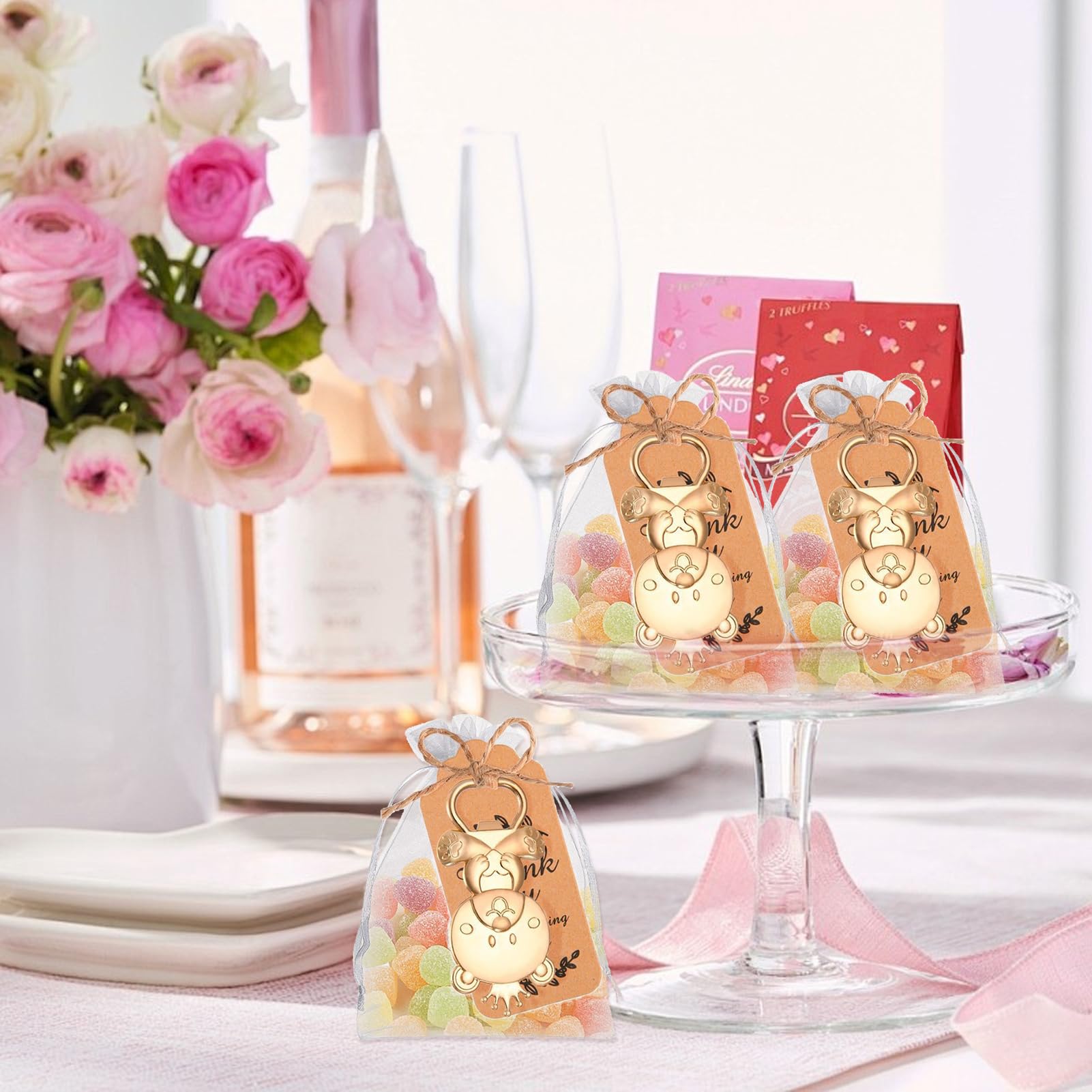 Bären Flaschenöffner Set, 24-teilige bärenförmige Öffner aus Zinklegierung