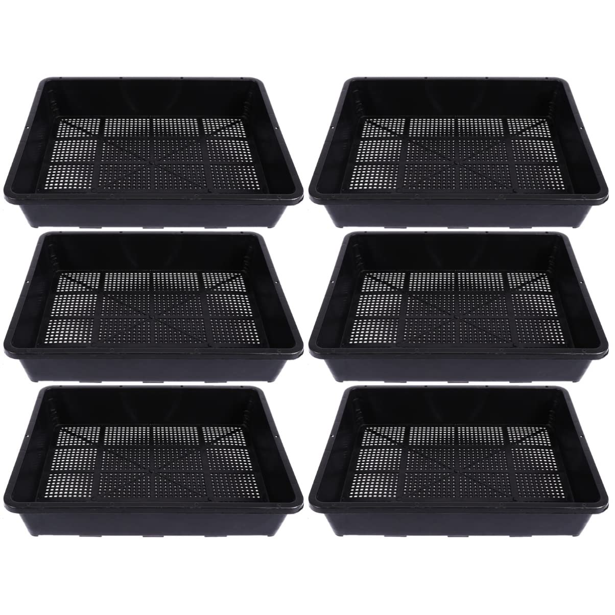 6pcs Office Seedling for Sprouter Home Soil- free Basin Arden Xx.cm White Pot Green Great Sprouting Microgreens Supplies Wheatgrass Seeds Growing Nursery Propagation Sprout