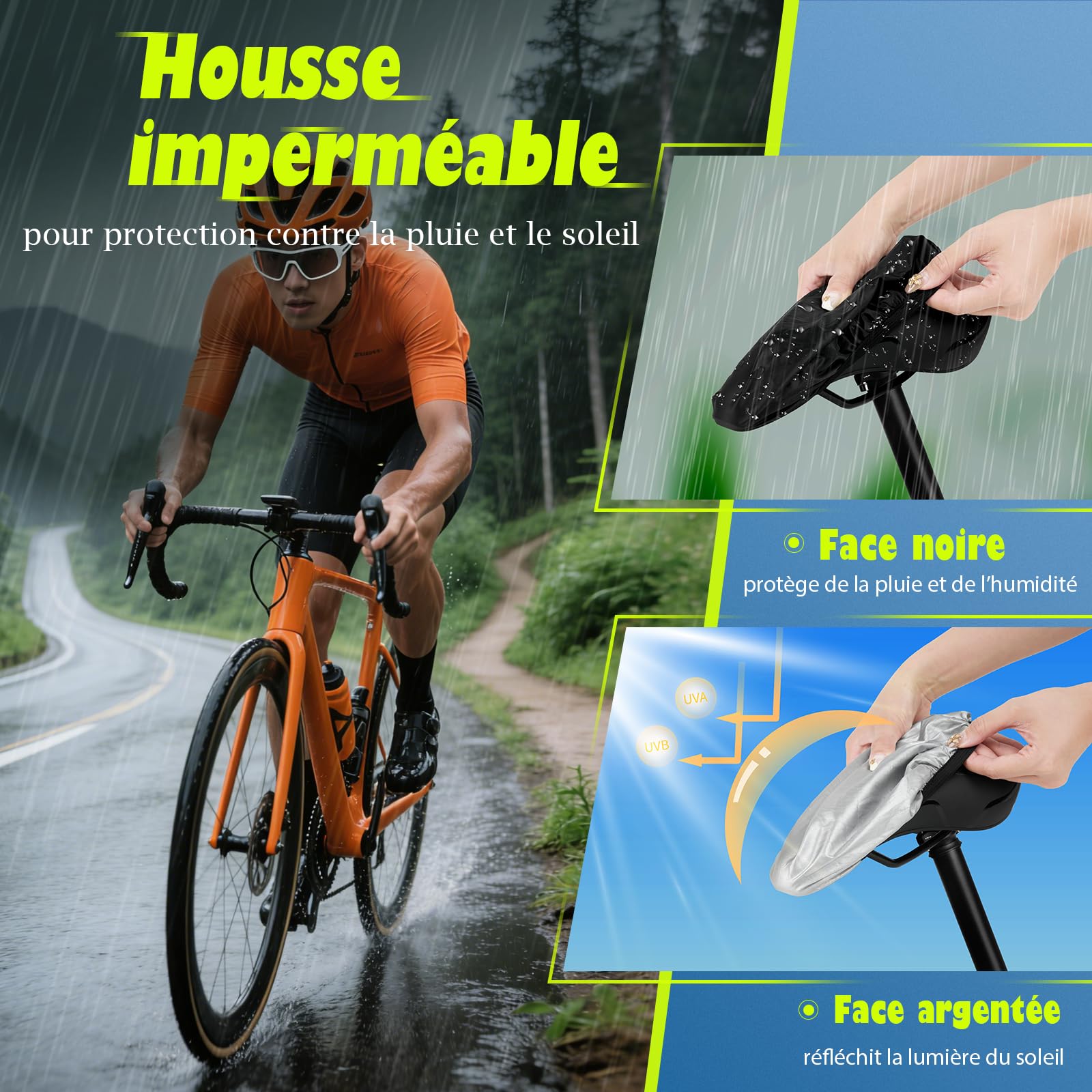 Selle de Vélo Confortable Homme Femme, 2026 Selle VTT Ergonomique avec Mousse à Mémoire de Forme et Répartition Optimisée de la Pression, pour Trekking, VTT, Vélo de Route et Sorties Intensives
