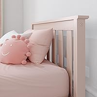 Vista 7 de Max & Lily Cama de Piso Clásica Individual, 79.75 Pulgadas, Marco de Cama Baja de Madera Maciza para Niños, Cama de Piso Moderna para Dormitorio