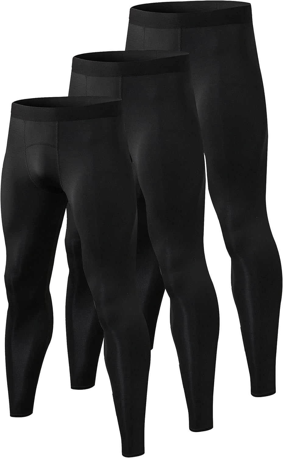 SPVISE 1 or 3 Pack Men's Sports Compression Pants Running Workout Leggings Dry Fit Gym Basketball Athletic Base Layer Bottoms