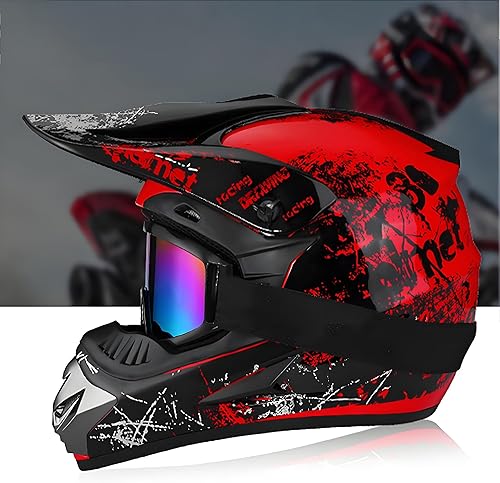 Miniatura 6 de Cascos de Dirt Bike para Jóvenes de Moda para Niños, Motocross, Motocicleta, BMX, ATV, Todoterreno, Cuatro Ruedas, Cascos Integrales para Bicicleta