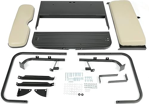 Vista 21 de KUAFU Kit de asiento trasero compatible con Yamaha Drive G29 2007-2016 asiento trasero plegable con cojín beige (beige)