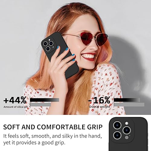 Miniatura 9 de bicol Funda compatible con iPhone 15 Pro con protector de pantalla, protección mejorada del lente de la cámara, funda protectora de silicona líquida