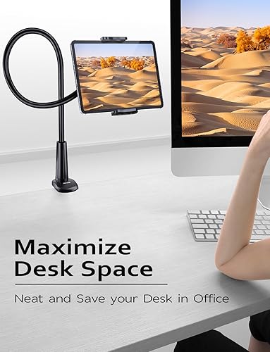 Miniatura 2 de Soporte para tableta Tryone tipo cuello de cisne de 30 pulgadas 01-Negro