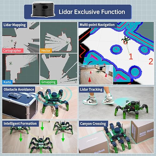 Miniatura 8 de HIWONDER JetHexa - Kit de robot hexápodo para ROS Jetson Nano AI Vision cámara monocular programable inteligente robot clasificación de color,