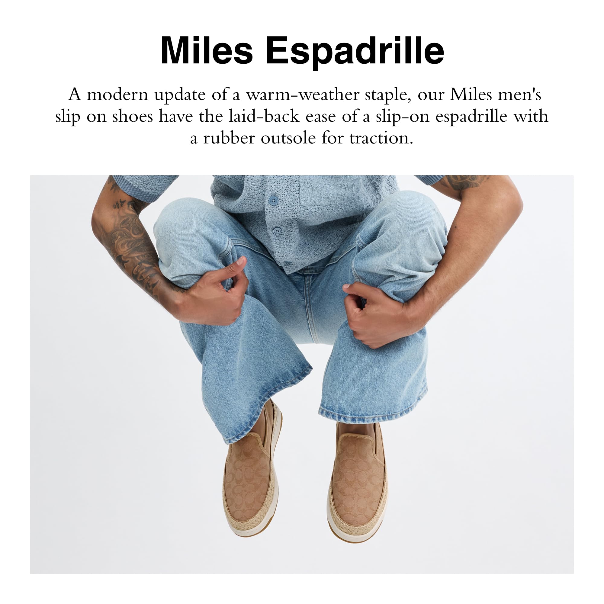 COACH MENS MILES ESPADRILLE SHOES Men main image 4