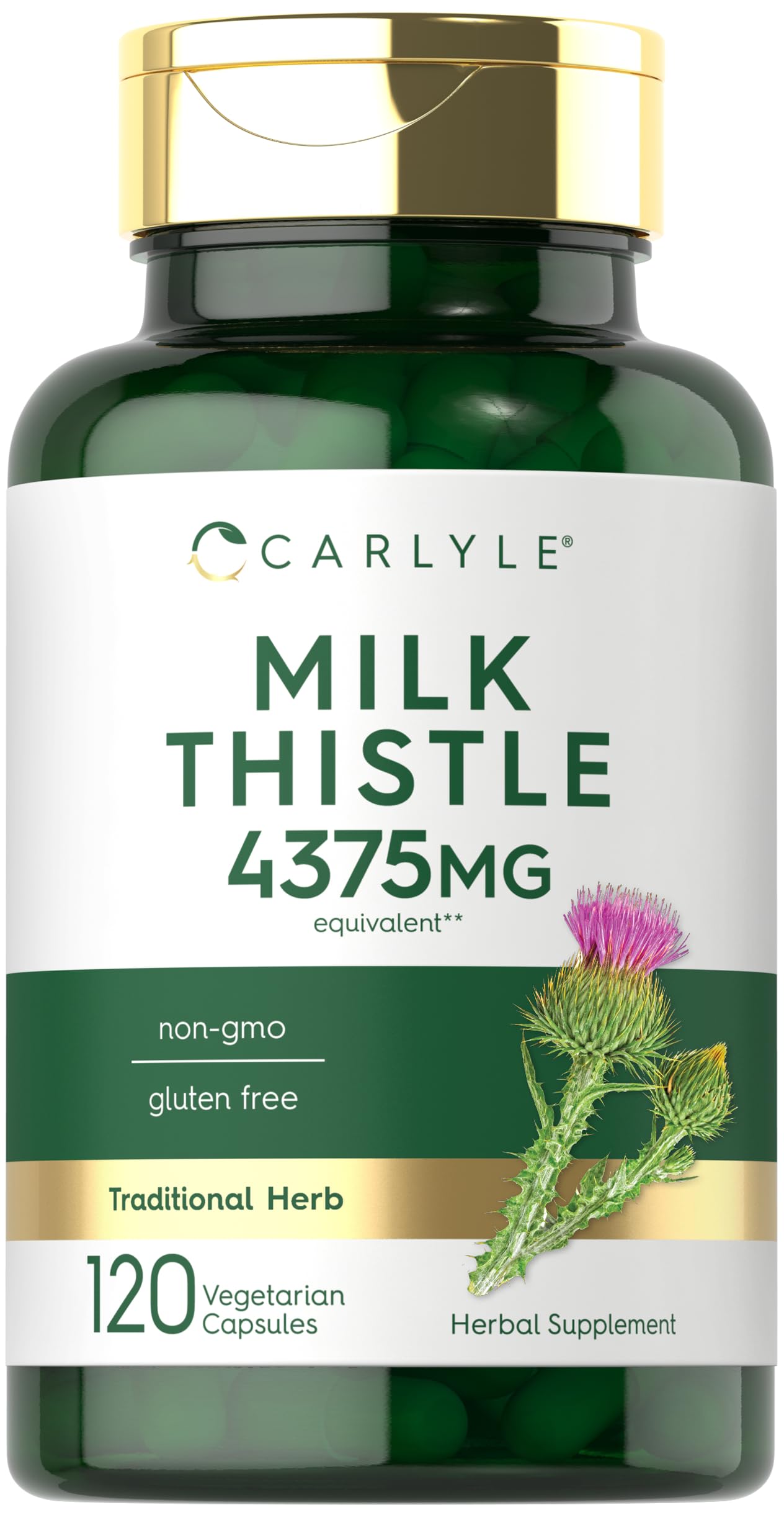 Carlyle Milk Thistle Supplement | 120 Capsules | High Potency Extract