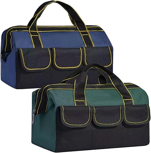 Paquete de 2 bolsas de herramientas impermeables para hombres, organizador de bolsas de almacenamiento de herramientas de gran capacidad, bolsa de