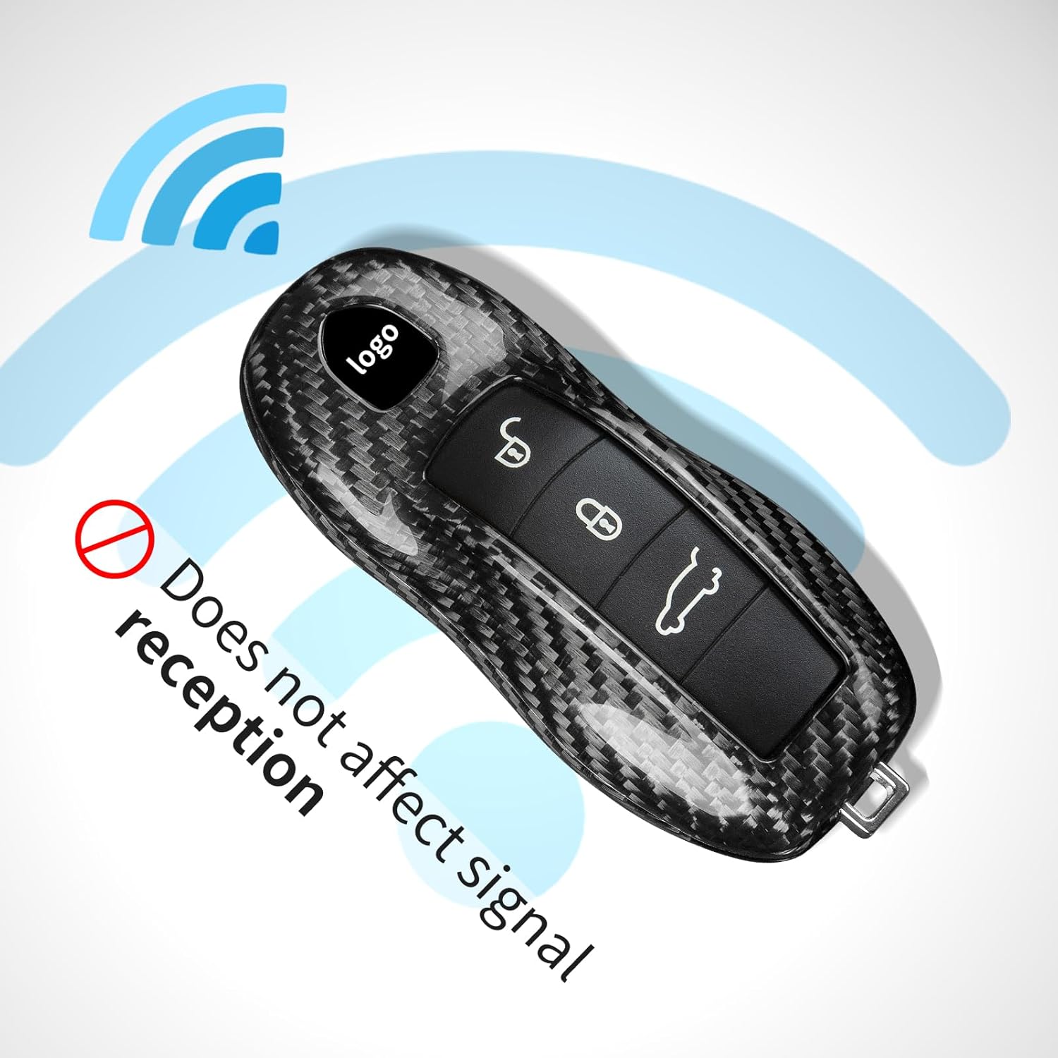 T-carbon Key Fob Cover Compatible with Porsche Cayenne 2011-2017, Panamera Boxster Cayman 2010-2016, Macan 2014-2025