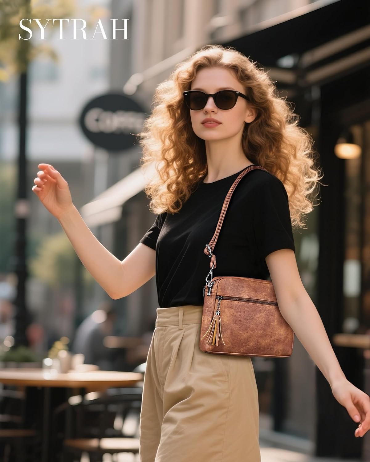 SYTRAH Crossbody Bags for Women, Lightweight Medium Crossbody Purse, Soft Leather Purses for Women Shoulder Handbags - Image 9